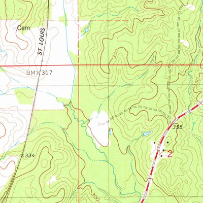 United States Geological Survey Plain Dealing, LA (1981, 24000-Scale) digital map