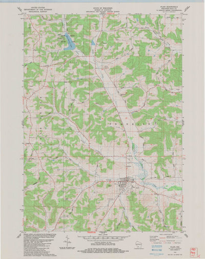United States Geological Survey Plain, WI (1983, 24000-Scale) digital map