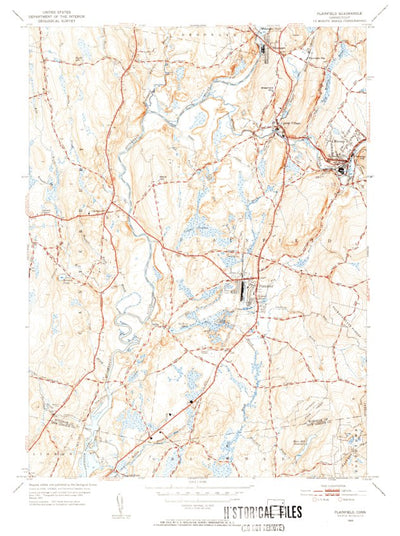 United States Geological Survey Plainfield, CT (1953, 31680-Scale) digital map