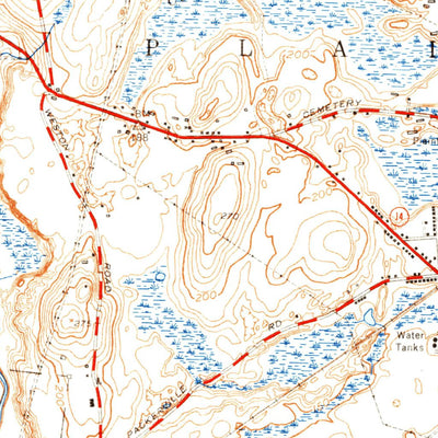 United States Geological Survey Plainfield, CT (1953, 31680-Scale) digital map