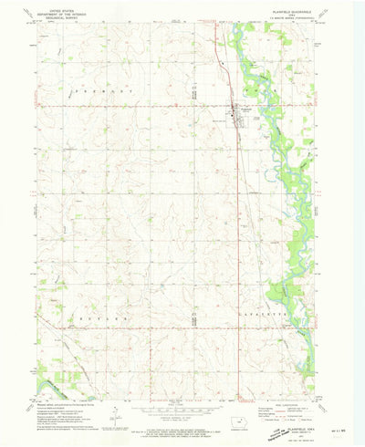 United States Geological Survey Plainfield, IA (1971, 24000-Scale) digital map