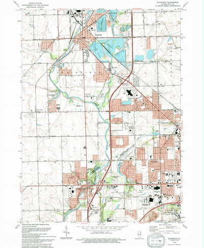 United States Geological Survey Plainfield, IL (1993, 24000-Scale) digital map