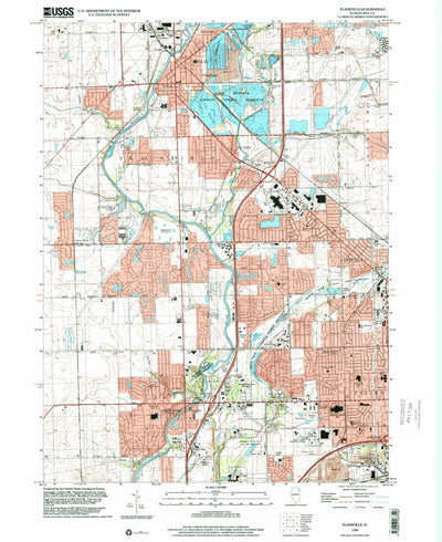 United States Geological Survey Plainfield, IL (1998, 24000-Scale) digital map