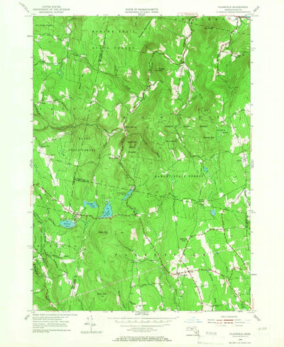 United States Geological Survey Plainfield, MA (1955, 24000-Scale) digital map
