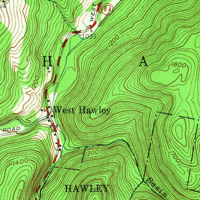 United States Geological Survey Plainfield, MA (1955, 24000-Scale) digital map
