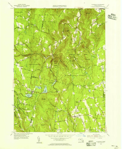United States Geological Survey Plainfield, MA (1955, 31680-Scale) digital map