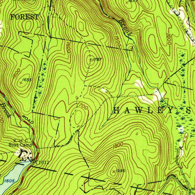 United States Geological Survey Plainfield, MA (1955, 31680-Scale) digital map