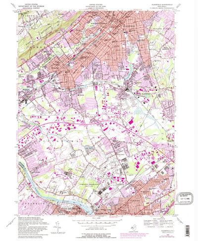 United States Geological Survey Plainfield, NJ (1955, 24000-Scale) digital map