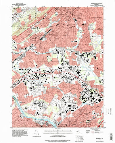United States Geological Survey Plainfield, NJ (1995, 24000-Scale) digital map