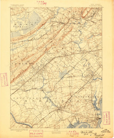 United States Geological Survey Plainfield, NJ-NY (1893, 62500-Scale) digital map