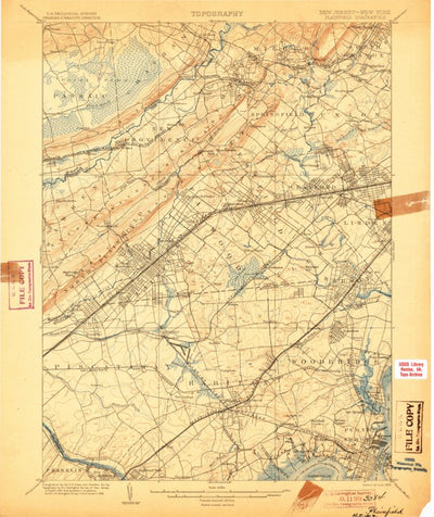 United States Geological Survey Plainfield, NJ-NY (1905, 62500-Scale) digital map