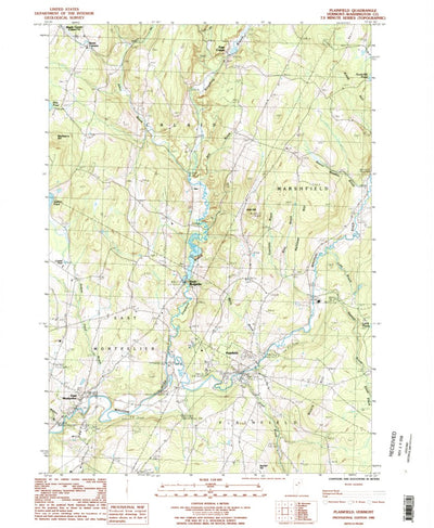 United States Geological Survey Plainfield, VT (1986, 24000-Scale) digital map