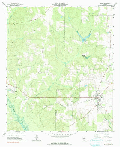 United States Geological Survey Plains, GA (1973, 24000-Scale) digital map