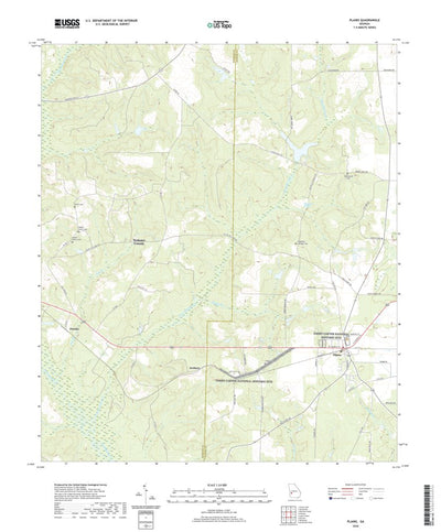 United States Geological Survey Plains, GA (2020, 24000-Scale) digital map