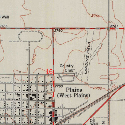 United States Geological Survey Plains, KS (1963, 24000-Scale) digital map
