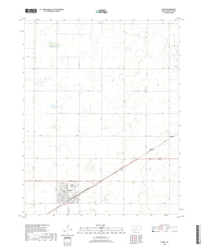 United States Geological Survey Plains, KS (2018, 24000-Scale) digital map