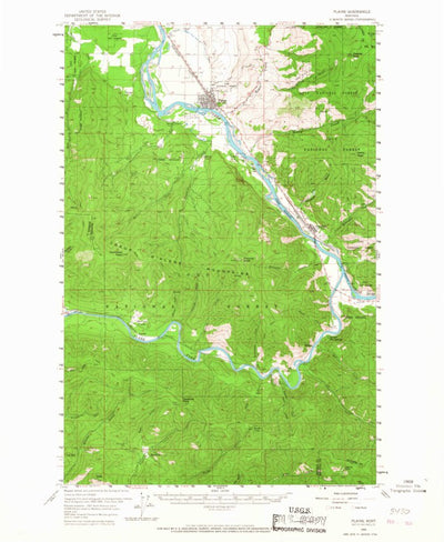 United States Geological Survey Plains, MT (1959, 62500-Scale) digital map