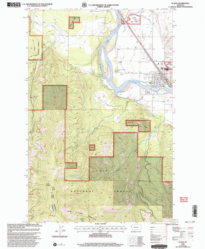 United States Geological Survey Plains, MT (1999, 24000-Scale) digital map