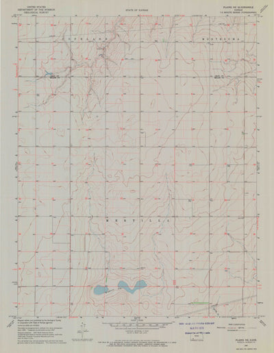 United States Geological Survey Plains NE, KS (1967, 24000-Scale) digital map