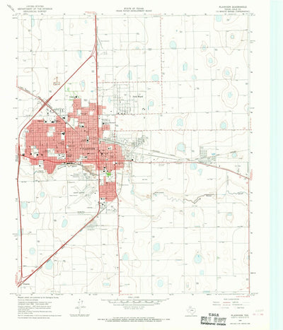 United States Geological Survey Plainview, TX (1965, 24000-Scale) digital map