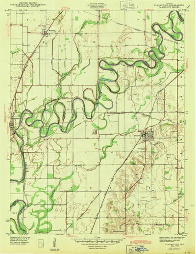 United States Geological Survey Plainville, IN (1943, 24000-Scale) digital map