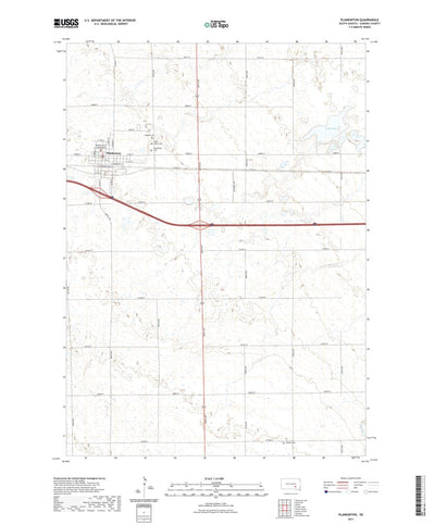 United States Geological Survey Plankinton, SD (2021, 24000-Scale) digital map