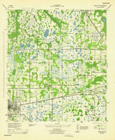 United States Geological Survey Plant City East, FL (1944, 31680-Scale) digital map