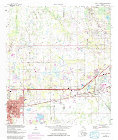 United States Geological Survey Plant City East, FL (1975, 24000-Scale) digital map
