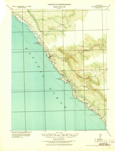 United States Geological Survey Plantation, CA (1921, 62500-Scale) digital map