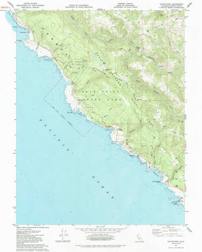 United States Geological Survey Plantation, CA (1977, 24000-Scale) digital map