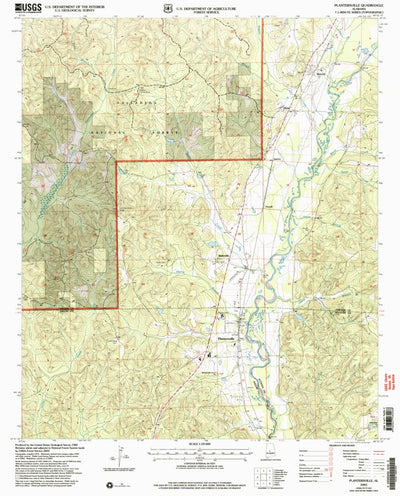 United States Geological Survey Plantersville, AL (2002, 24000-Scale) digital map