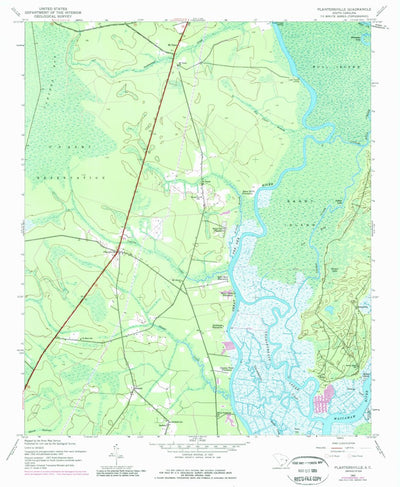 United States Geological Survey Plantersville, SC (1943, 24000-Scale) digital map
