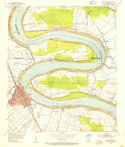 United States Geological Survey Plaquemine, LA (1953, 24000-Scale) digital map