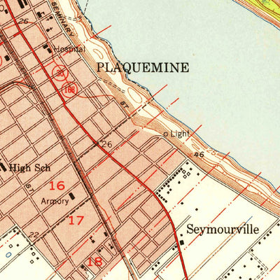 United States Geological Survey Plaquemine, LA (1953, 24000-Scale) digital map