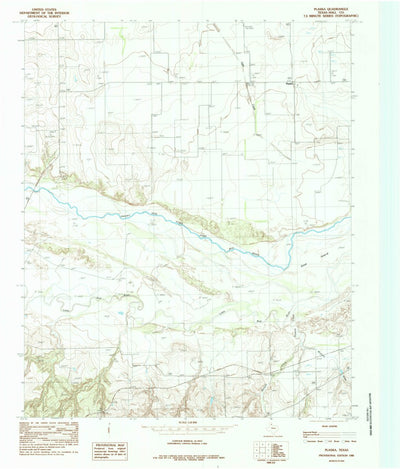 United States Geological Survey Plaska, TX (1985, 24000-Scale) digital map