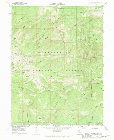 United States Geological Survey Plaskett Ridge, CA (1967, 24000-Scale) digital map