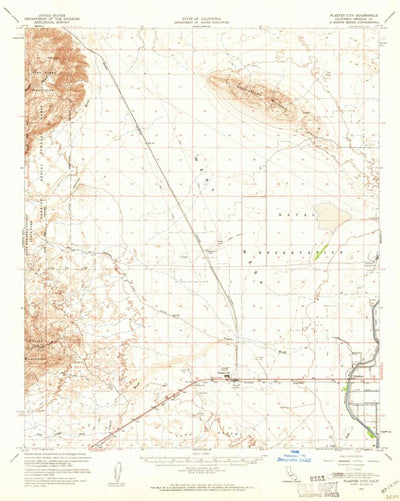 United States Geological Survey Plaster City, CA (1957, 62500-Scale) digital map