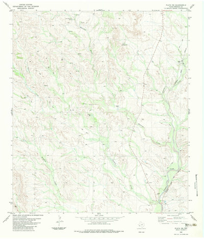 United States Geological Survey Plata NE, TX (1983, 24000-Scale) digital map