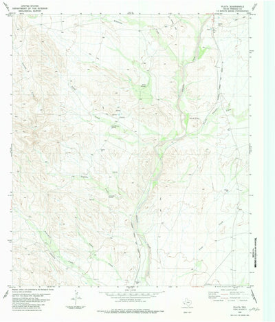 United States Geological Survey Plata, TX (1983, 24000-Scale) digital map