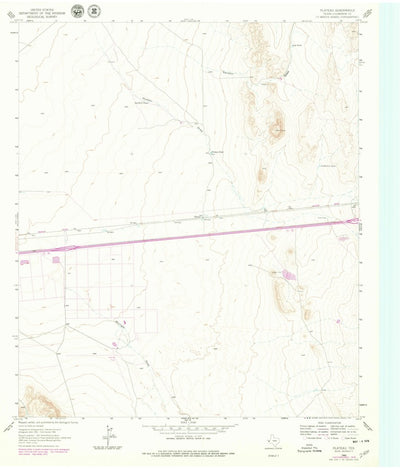 United States Geological Survey Plateau, TX (1964, 24000-Scale) digital map