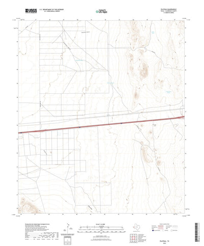 United States Geological Survey Plateau, TX (2022, 24000-Scale) digital map