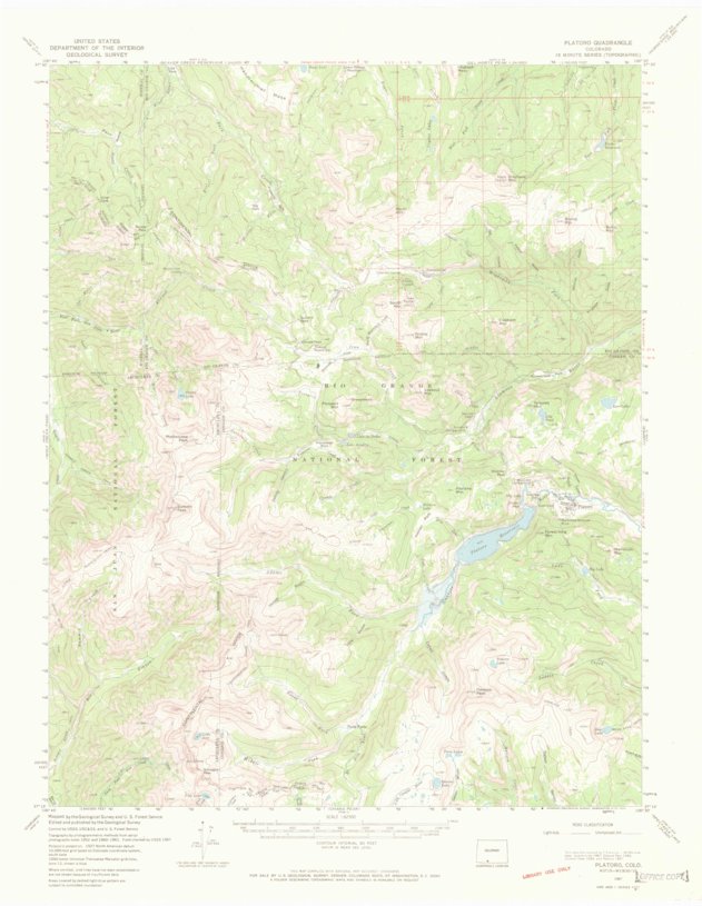 Platoro, CO (1967, 62500Scale) Map by United States Geological Survey