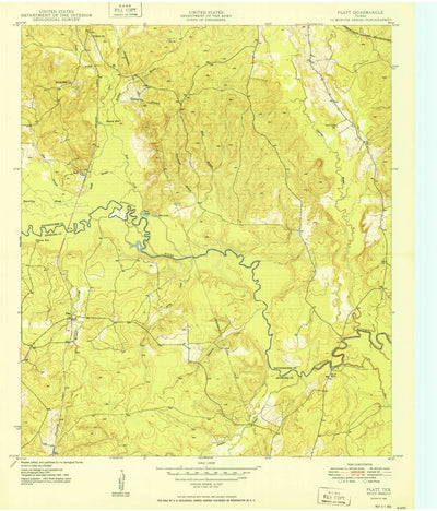 United States Geological Survey Platt, TX (1950, 24000-Scale) digital map