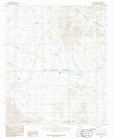 United States Geological Survey Platt Well, AZ (1986, 24000-Scale) digital map