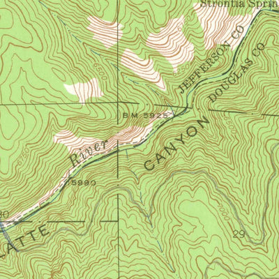 United States Geological Survey Platte Canyon, CO (1945, 24000-Scale) digital map