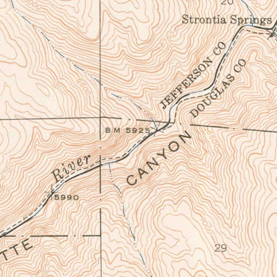 United States Geological Survey Platte Canyon, CO (1948, 24000-Scale) digital map