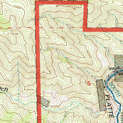 United States Geological Survey Platte Canyon, CO (1994, 24000-Scale) digital map