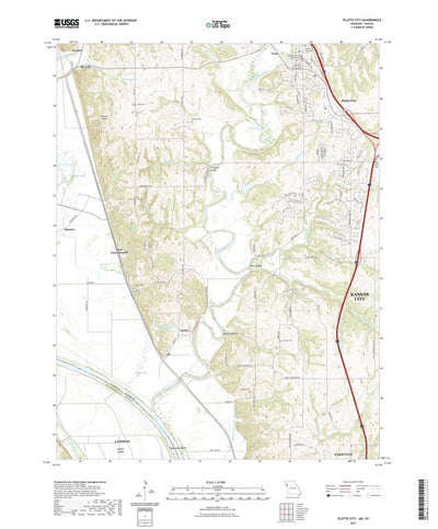 United States Geological Survey Platte City, MO (2021, 24000-Scale) digital map