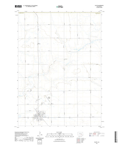United States Geological Survey Platte, SD (2021, 24000-Scale) digital map