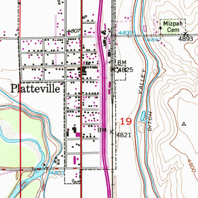 United States Geological Survey Platteville, CO (1949, 24000-Scale) digital map